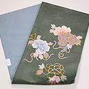 牡丹の刺繍開き名古屋帯　帯裏