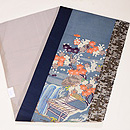 江戸裂かな文字と極市松接ぎ名古屋帯　帯裏