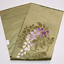 垂れ藤の刺繍名古屋帯　帯裏