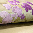 垂れ藤の刺繍名古屋帯　質感・風合