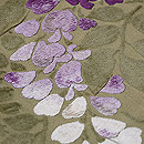 垂れ藤の刺繍名古屋帯　質感・風合