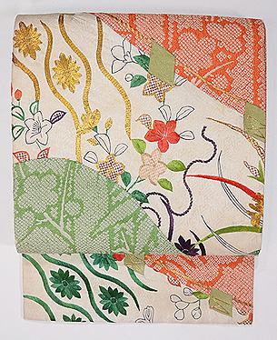 こうけち織と江戸裂接ぎ名古屋帯