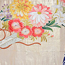 百花繚乱吊り花籠刺繍袋帯 質感・風合