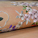 野の四季花々刺繍名古屋帯　質感・風合