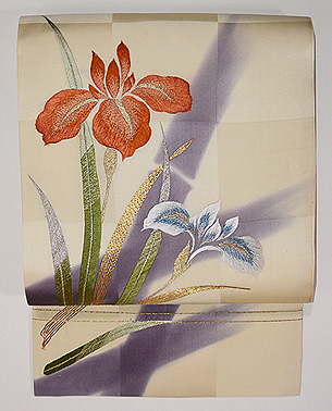 杜若(かきつばた)刺繍名古屋帯