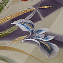 杜若(かきつばた)刺繍名古屋帯 質感・風合