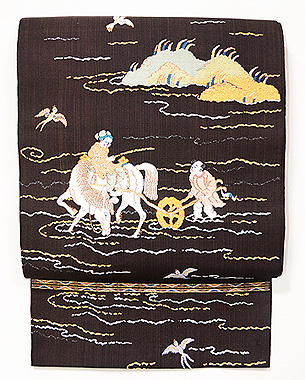 龍村製「耕作錦」袋帯