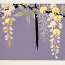 藤棚の刺繍名古屋帯　前柄