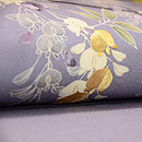 藤棚の刺繍名古屋帯　質感・風合