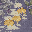 藤棚の刺繍名古屋帯　質感・風合