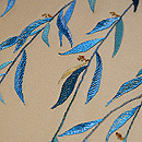 柳の刺繍名古屋帯　質感・風合