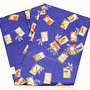 花札の染め名古屋帯　帯裏