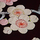 梅樹の刺繍名古屋帯　質感・風合