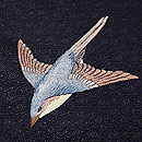 ウグイス一羽の丸帯　質感・風合