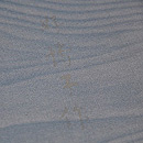 熊谷好博士作　水色杢目の帯　落款