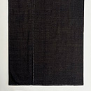 茶蚊絣結城縮み袷　上前