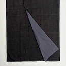 茶蚊絣結城縮み袷　上前