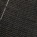 茶蚊絣結城縮み袷　質感・風合