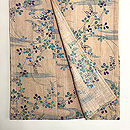 白茶地萩の麻小紋　上前