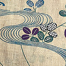 白茶地萩の麻小紋　質感・風合