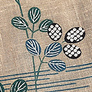 白茶地萩の麻小紋　質感・風合