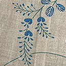 白茶地萩の麻小紋　質感・風合