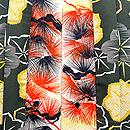 紅葉文松葉色の羽織　羽裏