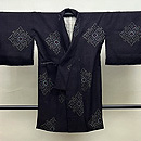 変わり菱紋結城縮の道中着　正面