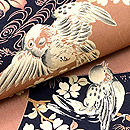 桜に雀文様名古屋帯　質感・風合