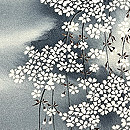 朧月夜に枝垂れ桜の図名古屋帯　質感・風合