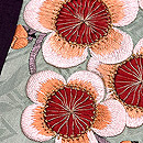 梅、菊、楓の刺繍名古屋帯　質感・風合