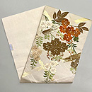 梅、菊、楓の刺繍名古屋帯　帯裏