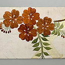 梅、菊、楓の刺繍名古屋帯　前柄