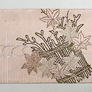 観世水紋と束ね刺繍紋紗名古屋帯　前柄
