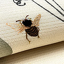 瓢に蜜蜂の名古屋帯　質感・風合