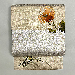 江戸菊の刺繍名古屋帯