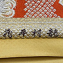 龍村平蔵製 雪輪に蝶文膨れ織り袋帯　質感・風合