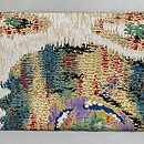 イチゴ文錦の名古屋帯　前柄