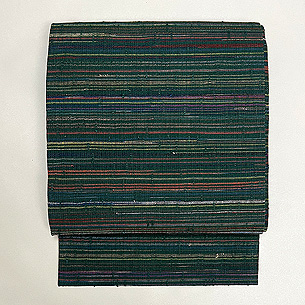 浦野理一 木賊色繋ぎ糸の名古屋帯