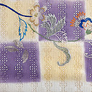 スワトウに唐花刺繍の名古屋帯　前柄