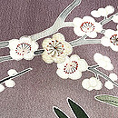 桜鼠色梅に菊、水仙の付下