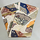 扇面文様丸帯　帯裏