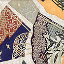 扇面文様丸帯　前柄