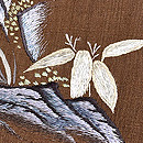 岩辺に春蘭の刺繍名古屋帯　質感・風合