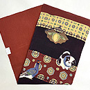 桃太郎文様縮緬の名古屋帯 帯裏