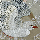 鳩の刺繍名古屋帯　質感・風合