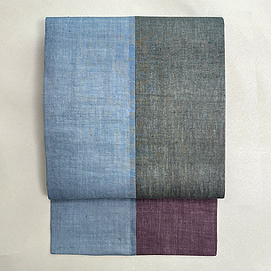 麻継ぎ裂の名古屋帯