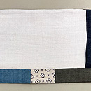 麻継ぎ裂の名古屋帯　前柄