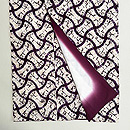 南部紫紺染め　分銅繋ぎ文