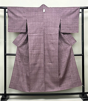 浦野理一　滅紫(けしむらさき)無地単衣